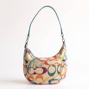 Y2K Coach Colorful Patterned Shoulder Bag
